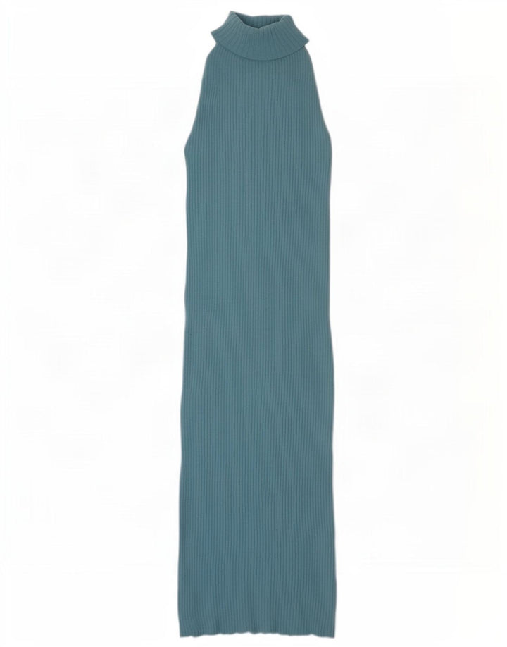 Abito maxi da donna Zara con scollo all'americana UK 12 Nylon blu medio