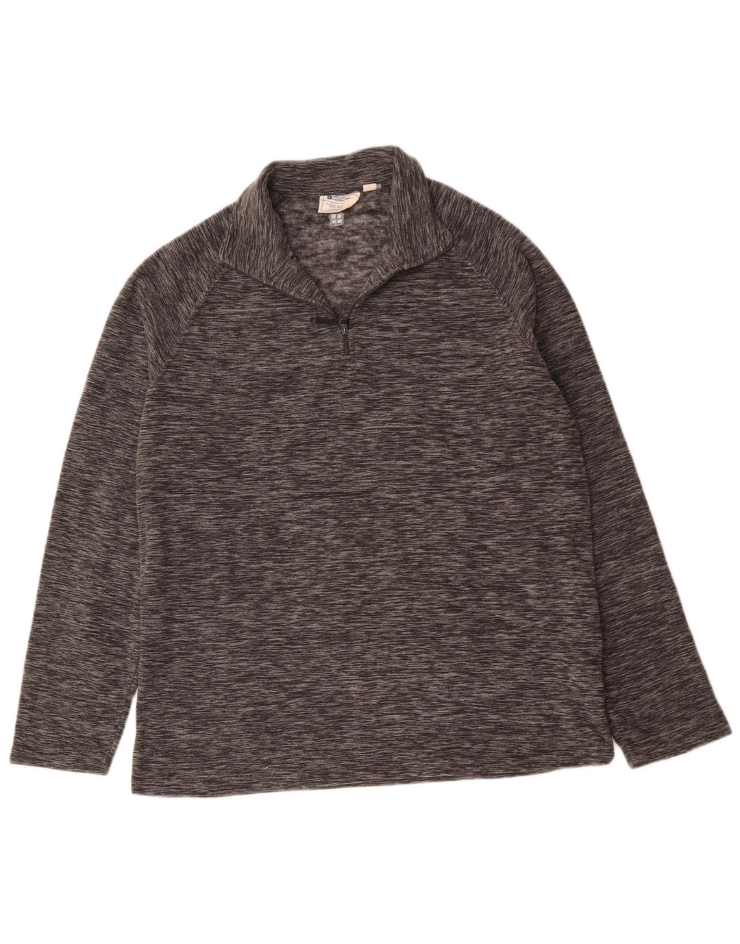 Mountain Warehouse Maglione in pile da uomo con collo con zip, grande poliestere chiazzato grigio