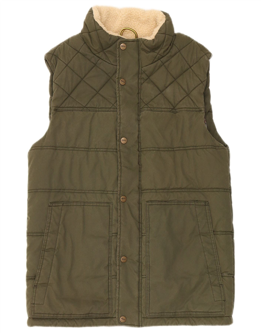 Gilet imbottito da uomo Weird Fish UK 38 piccolo poliestere verde