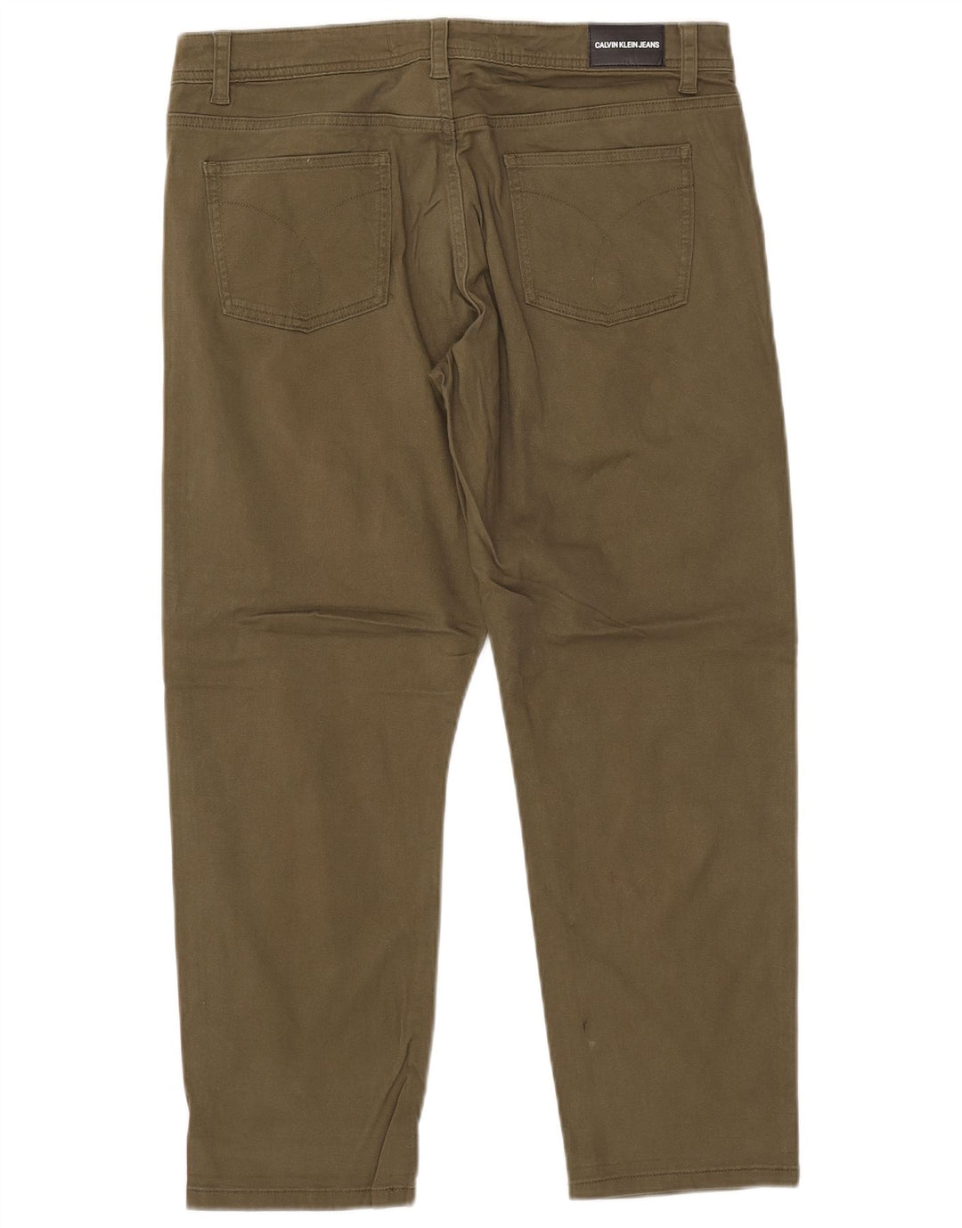 CALVIN KLEIN Pantaloni corti affusolati da donna US 12 Large W34 L26 Khaki