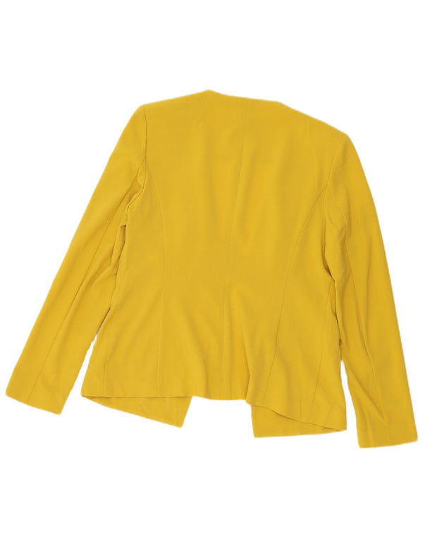 Giacca Marks & Spencer da donna Open Blazer UK 12 poliestere giallo medio