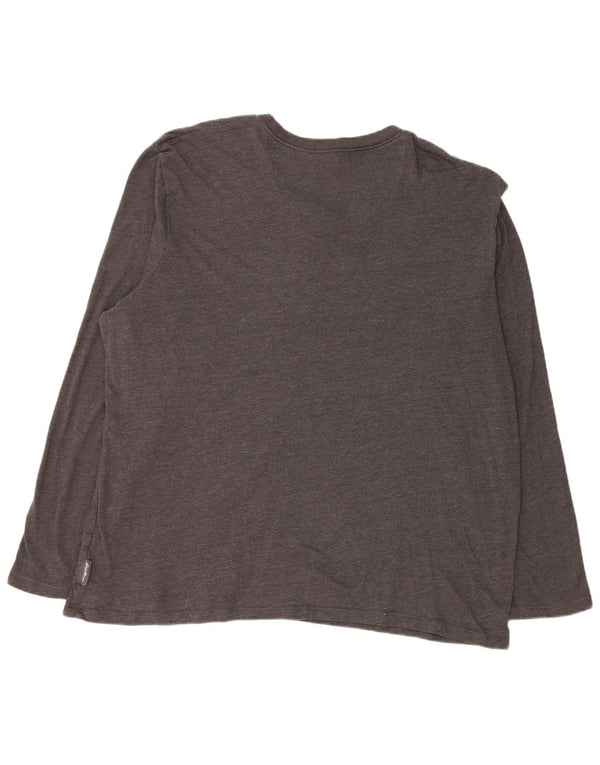 EDDIE BAUER Top da uomo a maniche lunghe 2XL in cotone grigio
