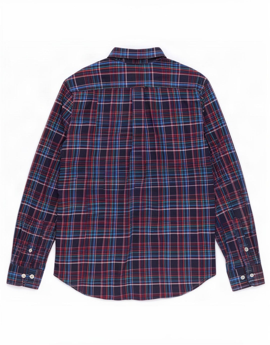Camicia da uomo Nautica in cotone a quadri blu navy medio