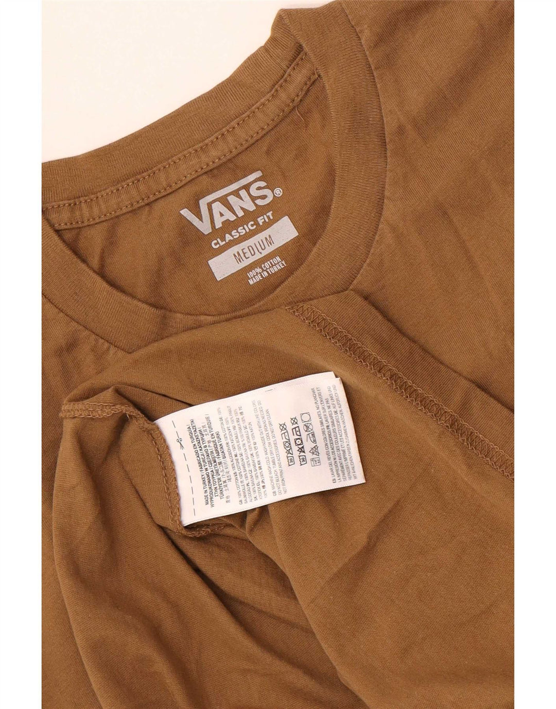 T-shirt grafica da uomo con vestibilità classica Vans, cotone beige medio