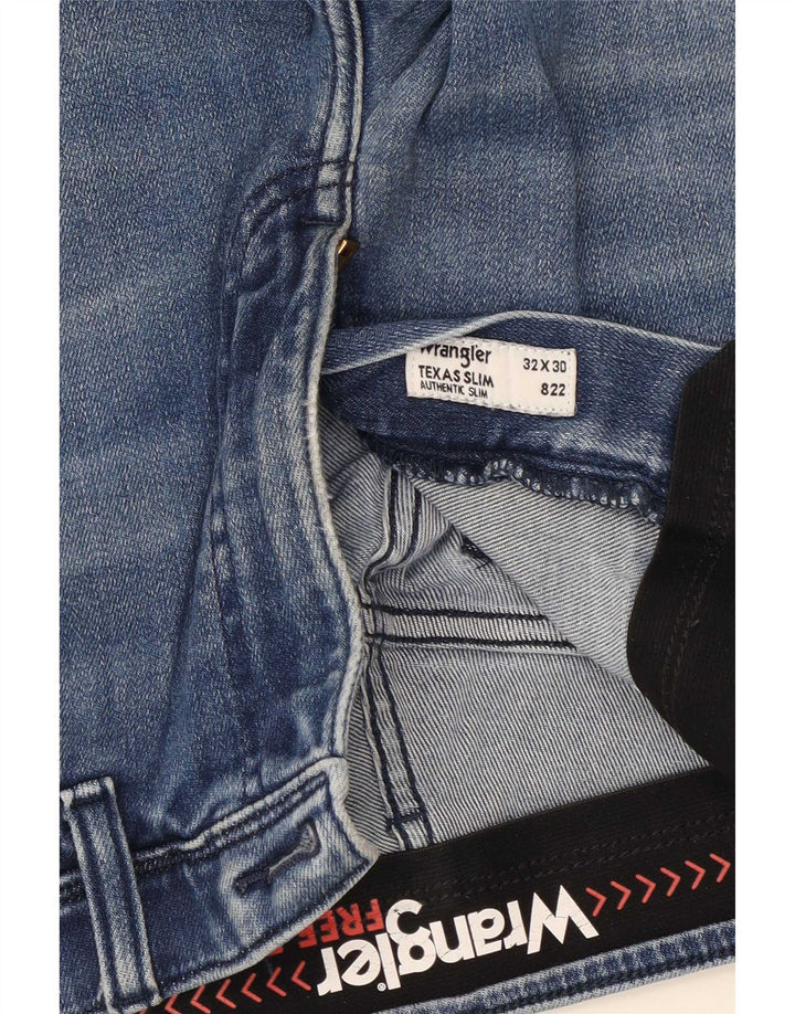Jeans Wrangler Texas Slim da uomo W32 L30 in cotone blu