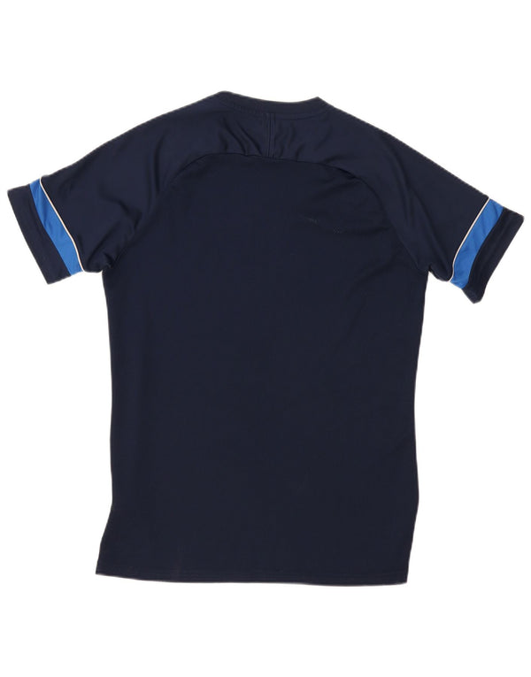T-shirt Nike da uomo Dri Fit, top in poliestere color block medio blu navy