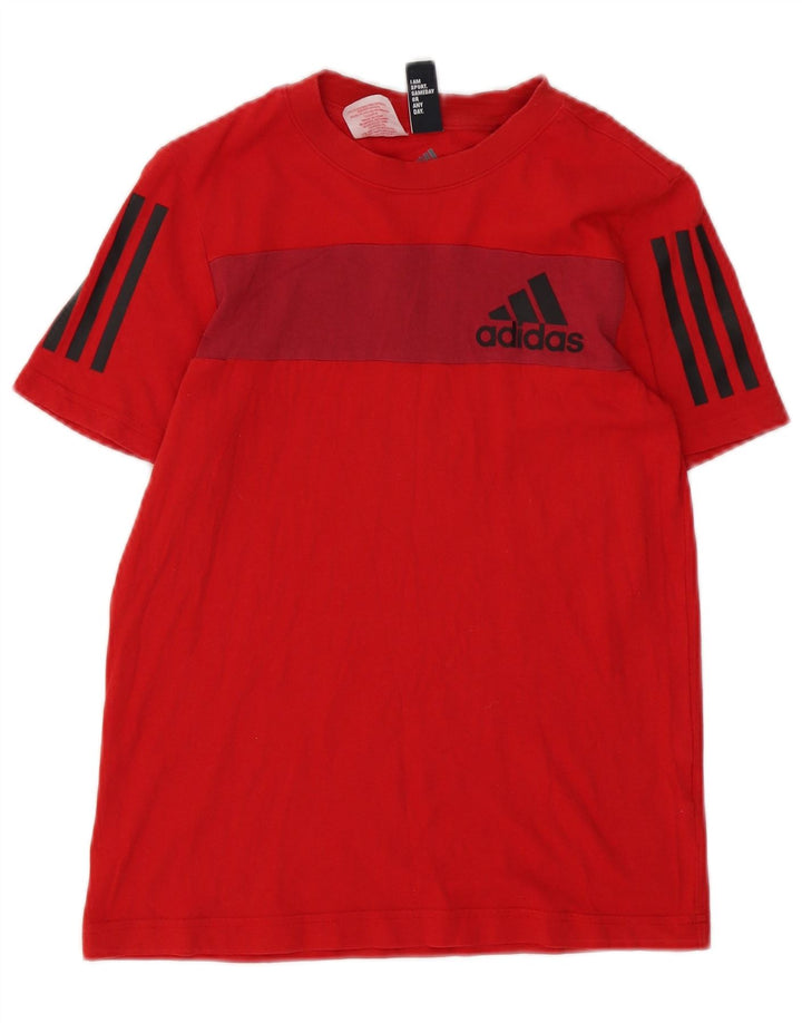 Maglietta grafica Adidas da ragazzo, 11-12 anni, rossa media
