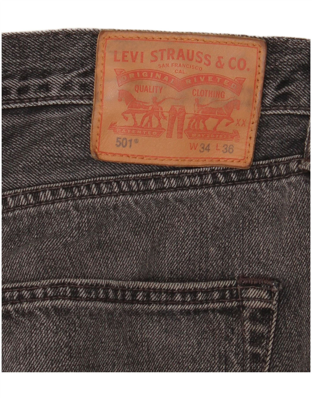 Levi's Uomo 501 Jeans dritti W34 L36 Neri