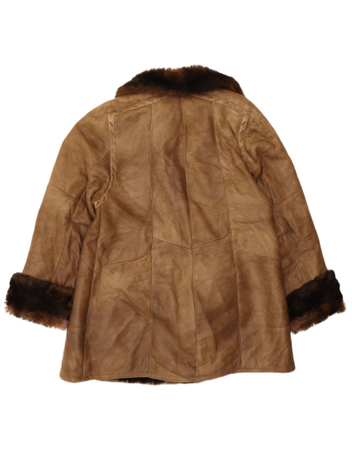 Cappotto in shearling vintage da donna EU 40 Shearling marrone medio