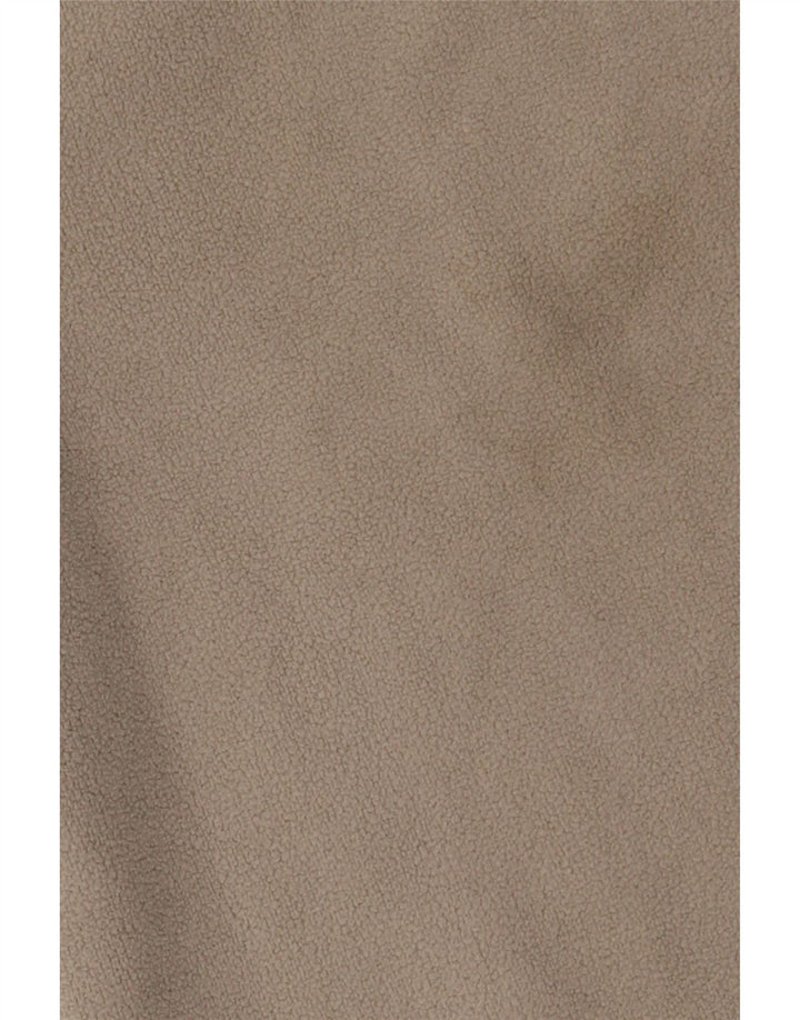 Maglione in pile da uomo con zip e collo Weird Fish, grande, in poliestere bianco sporco