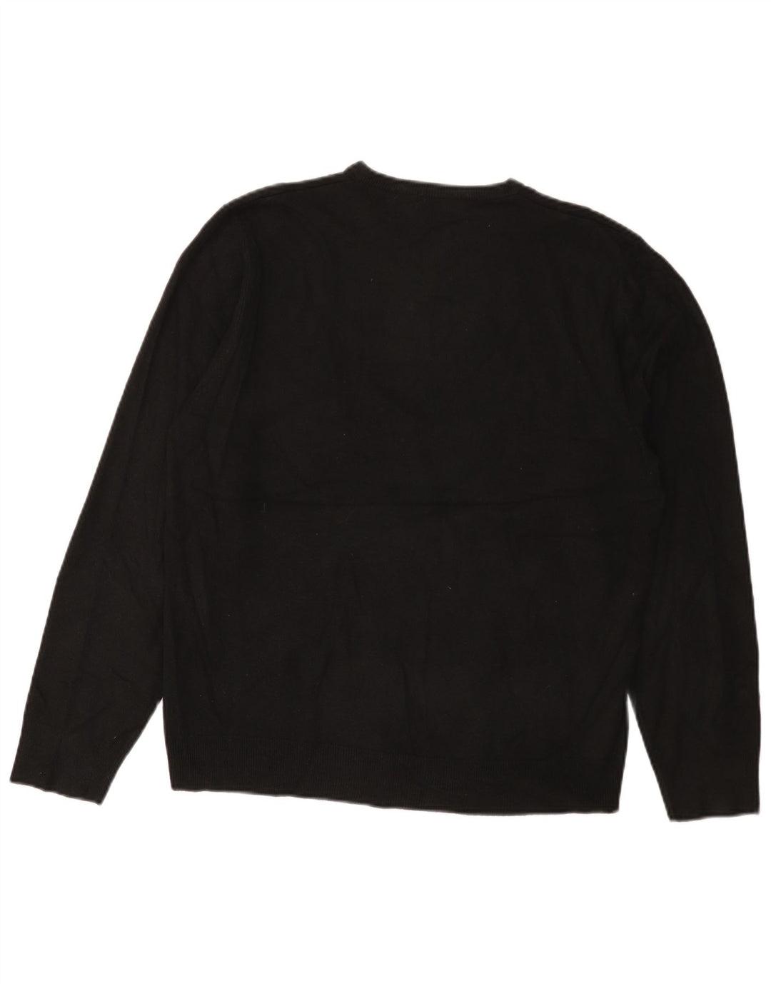 Maglione Marks & Spencer da donna con scollo a V blu Harbour UK 16 grande nero