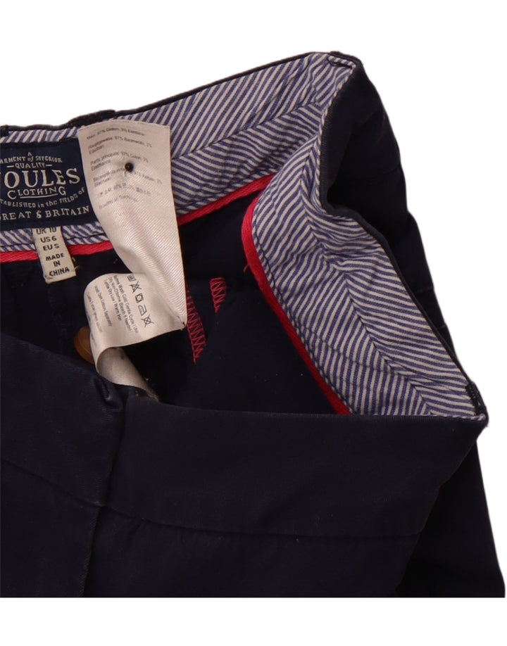 Pantaloncini chino da donna JOULES UK 10 piccoli W30 cotone blu navy