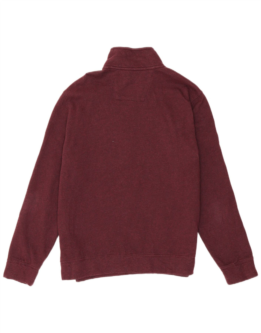 Felpa da uomo Nautica con zip e collo, maglione, cotone medio bordeaux