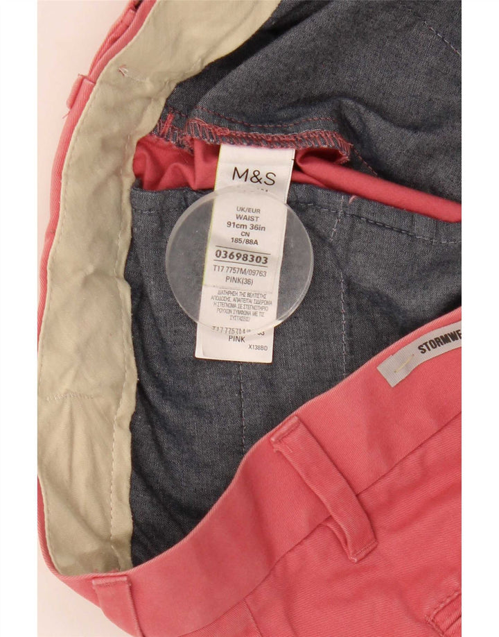 Pantaloncini chino da uomo Marks & Spencer W36 grandi in cotone rosa