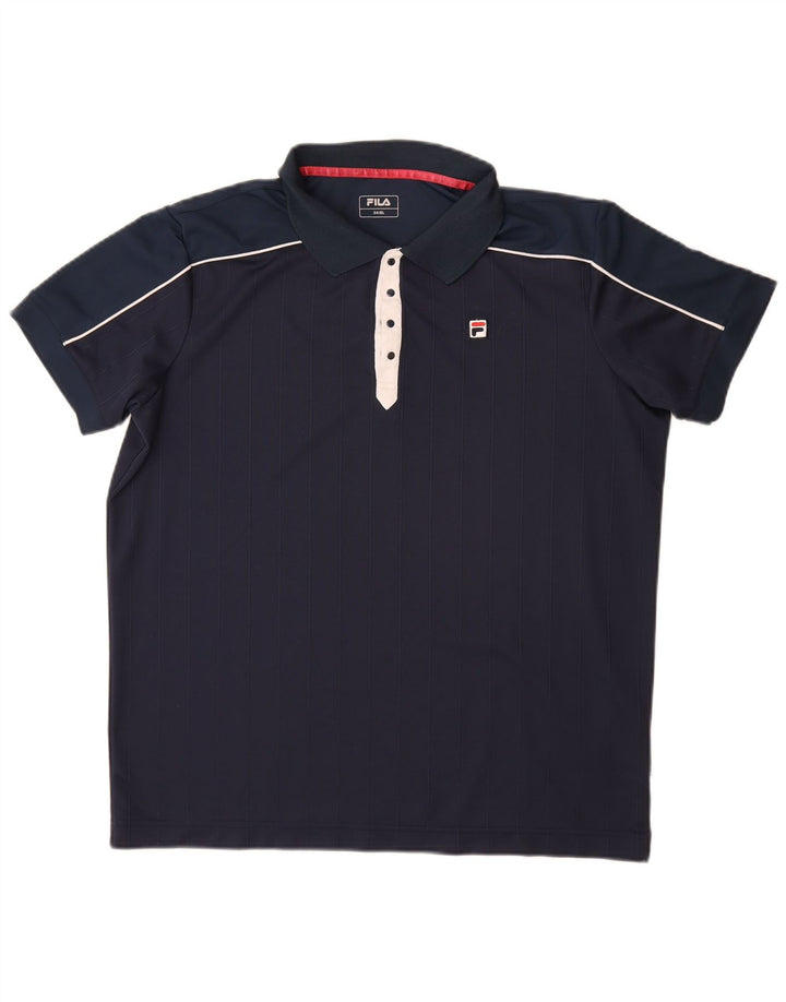 Polo Uomo FILA IT 54 XL Blu Navy Poliestere