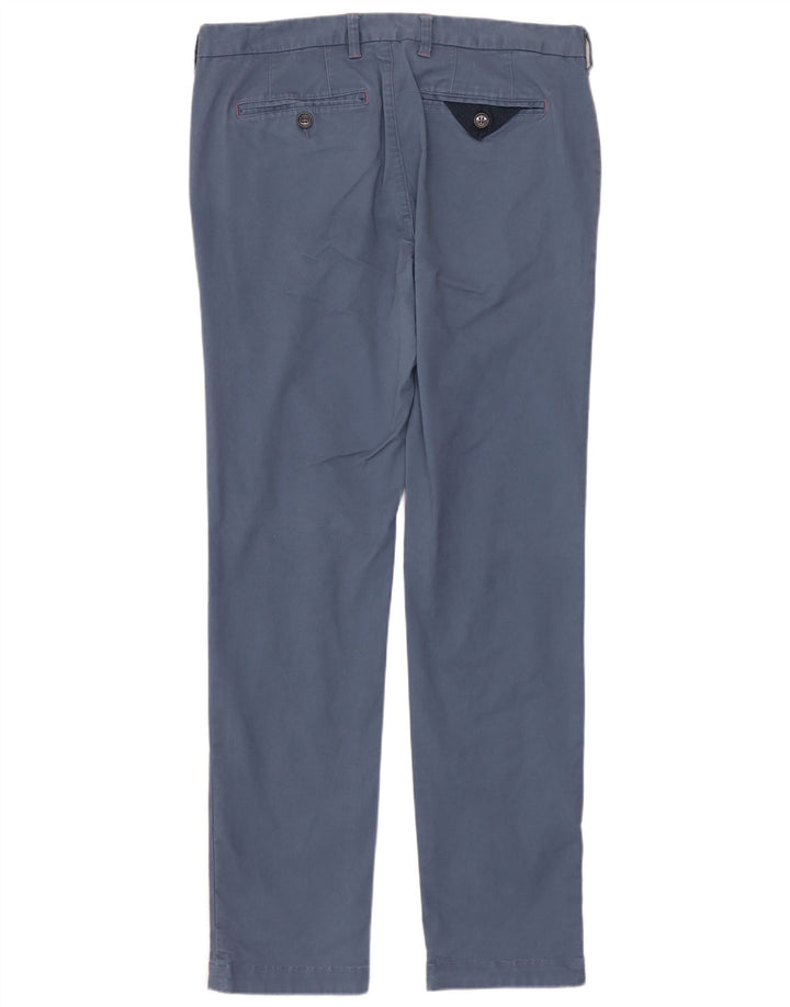 Pantaloni da abito dritti da uomo TED BAKER W32 L32 in cotone blu