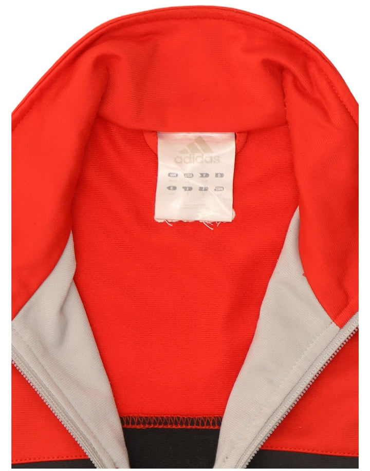 Giacca da tuta da uomo Adidas UK 36/38 Small Poliestere color block rosso