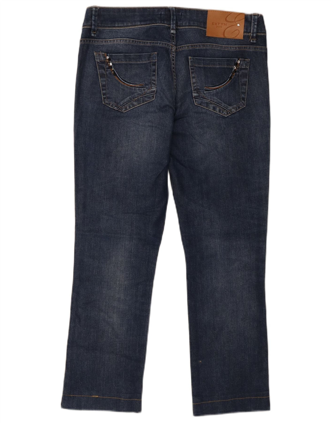 EXTYN Womens Slim Jeans IT 44 Medium W34 L27 Navy Blue Cotton