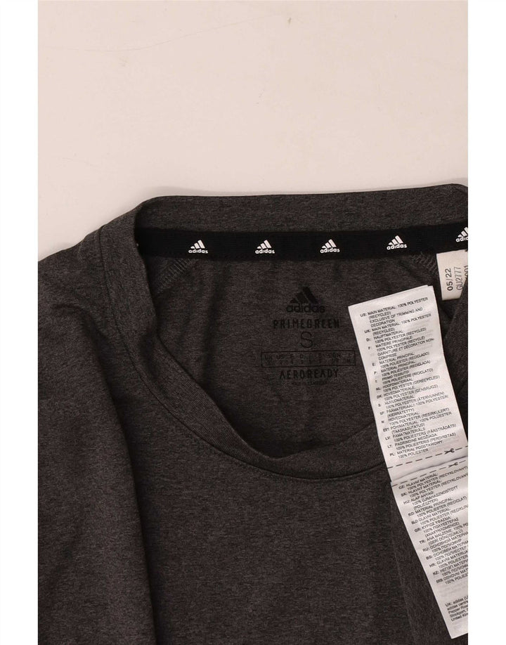 T-shirt Adidas Aeroready da uomo piccola in poliestere grigio