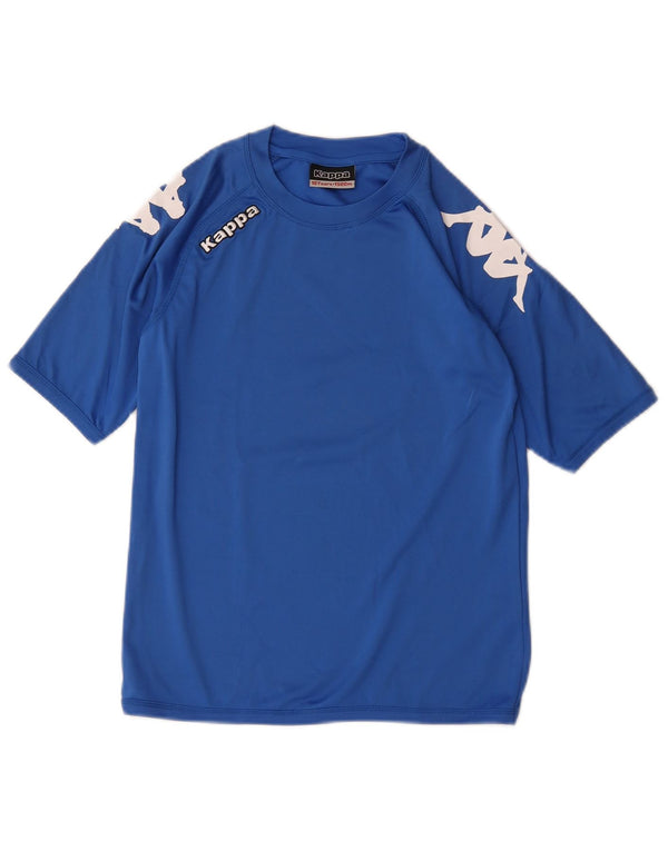 T-shirt grafica Kappa per ragazzi 11-12 anni in poliestere blu