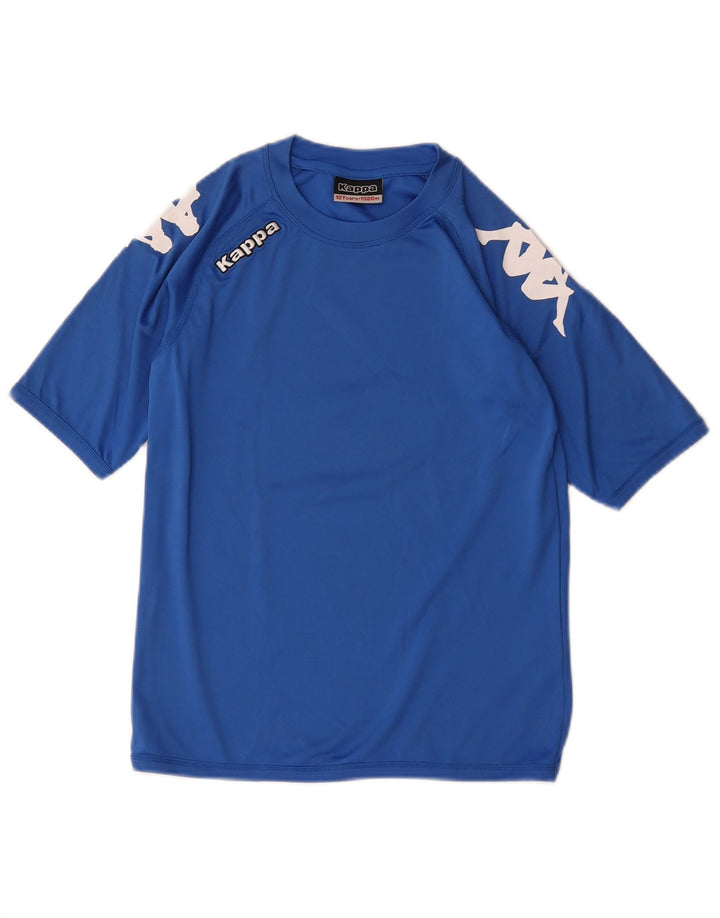 T-shirt grafica Kappa per ragazzi 11-12 anni in poliestere blu