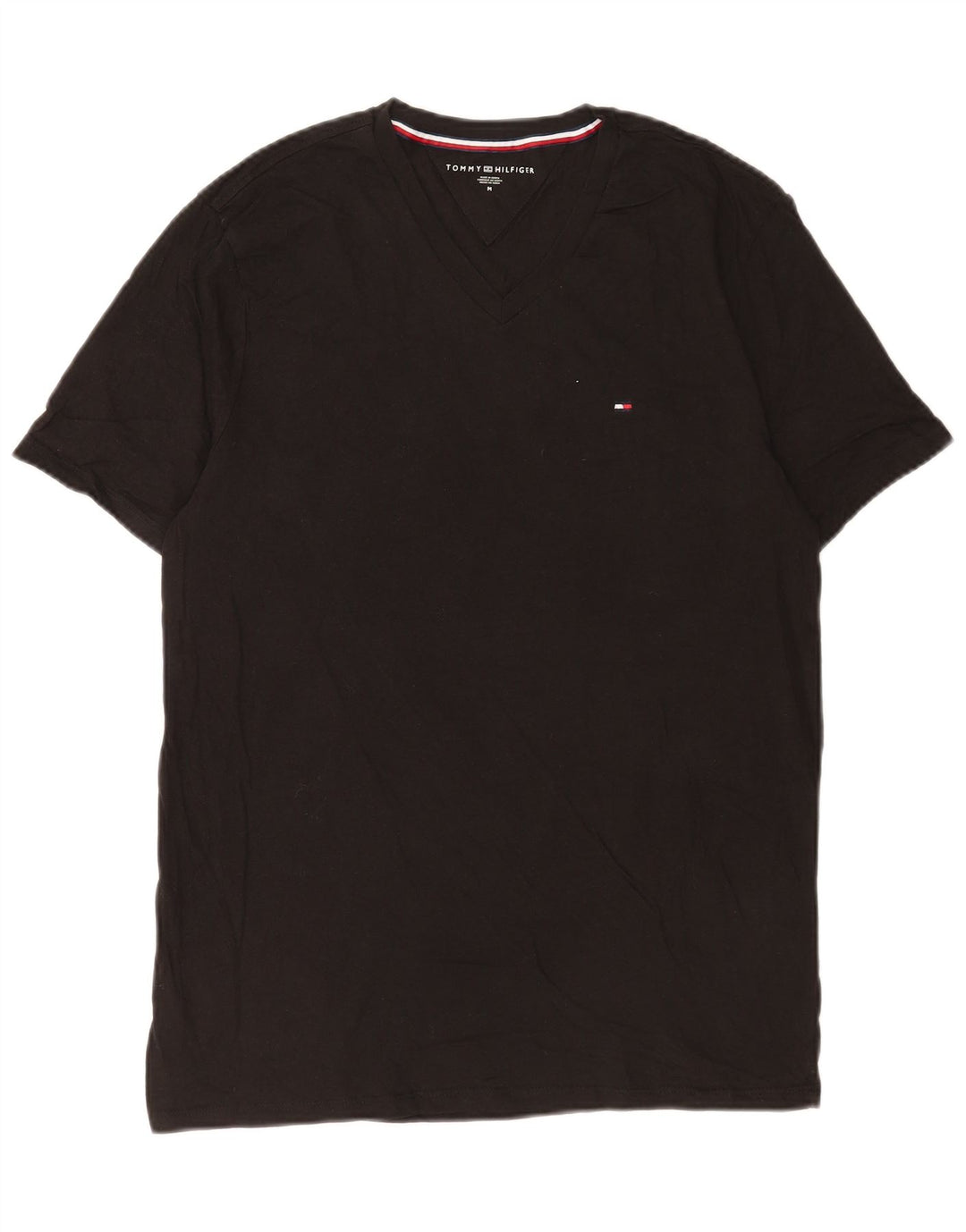 T-shirt da uomo Tommy Hilfiger Top in cotone nero medio