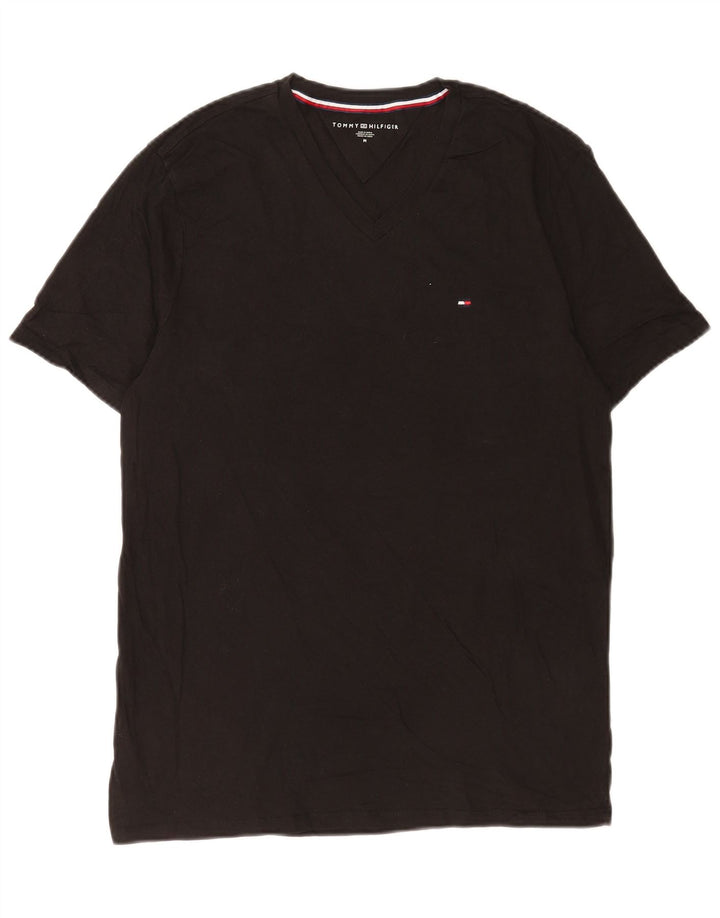 T-shirt da uomo Tommy Hilfiger Top in cotone nero medio