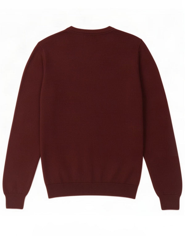 Marks & Spencer Maglione da donna con scollo a V UK 16 Large Borgogna