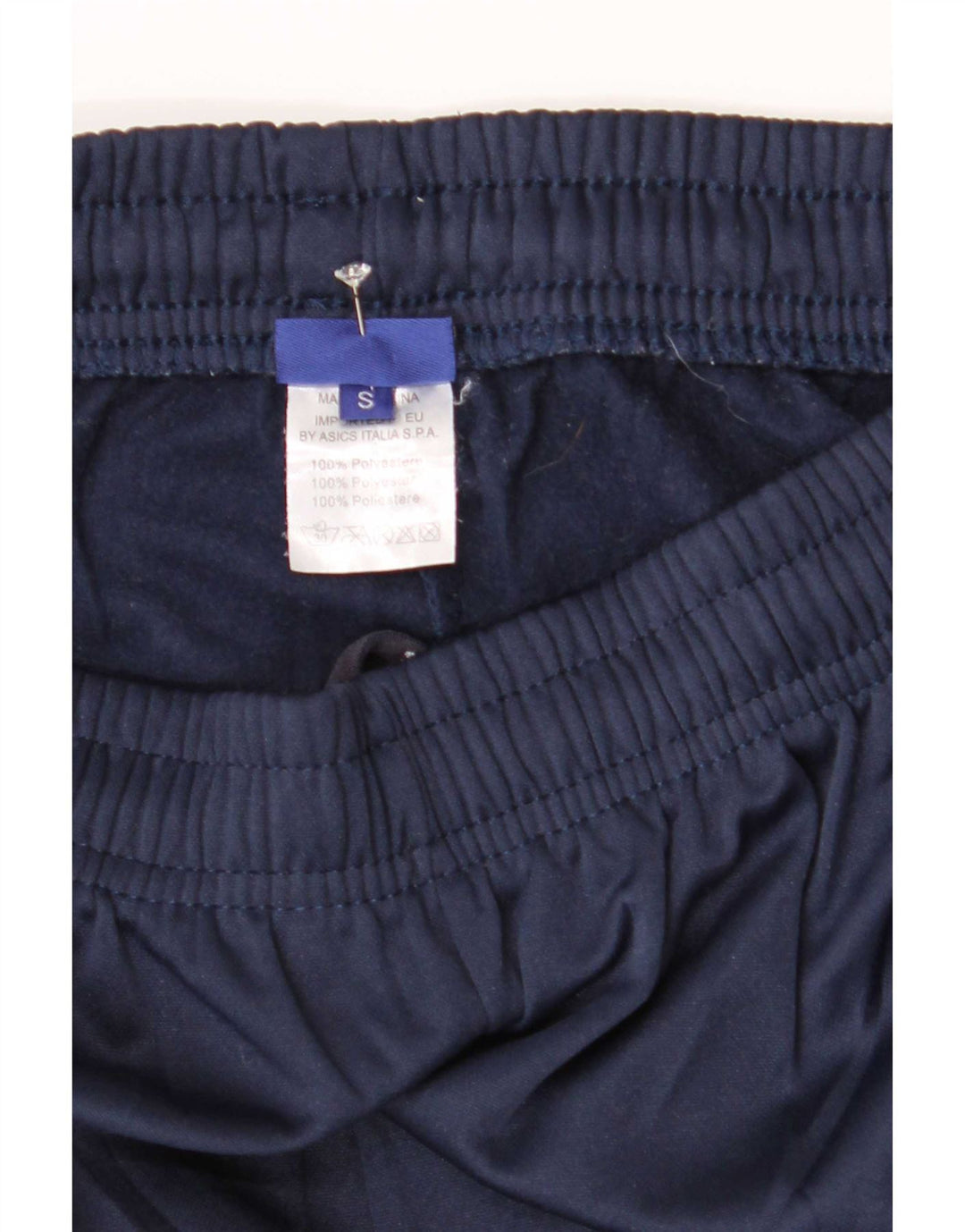 Pantaloni da tuta da uomo Asics Joggers piccoli in poliestere blu navy