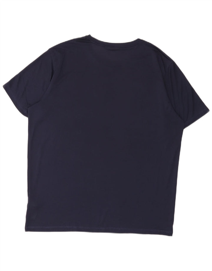 T-shirt da uomo Puma Top Large in poliestere blu navy