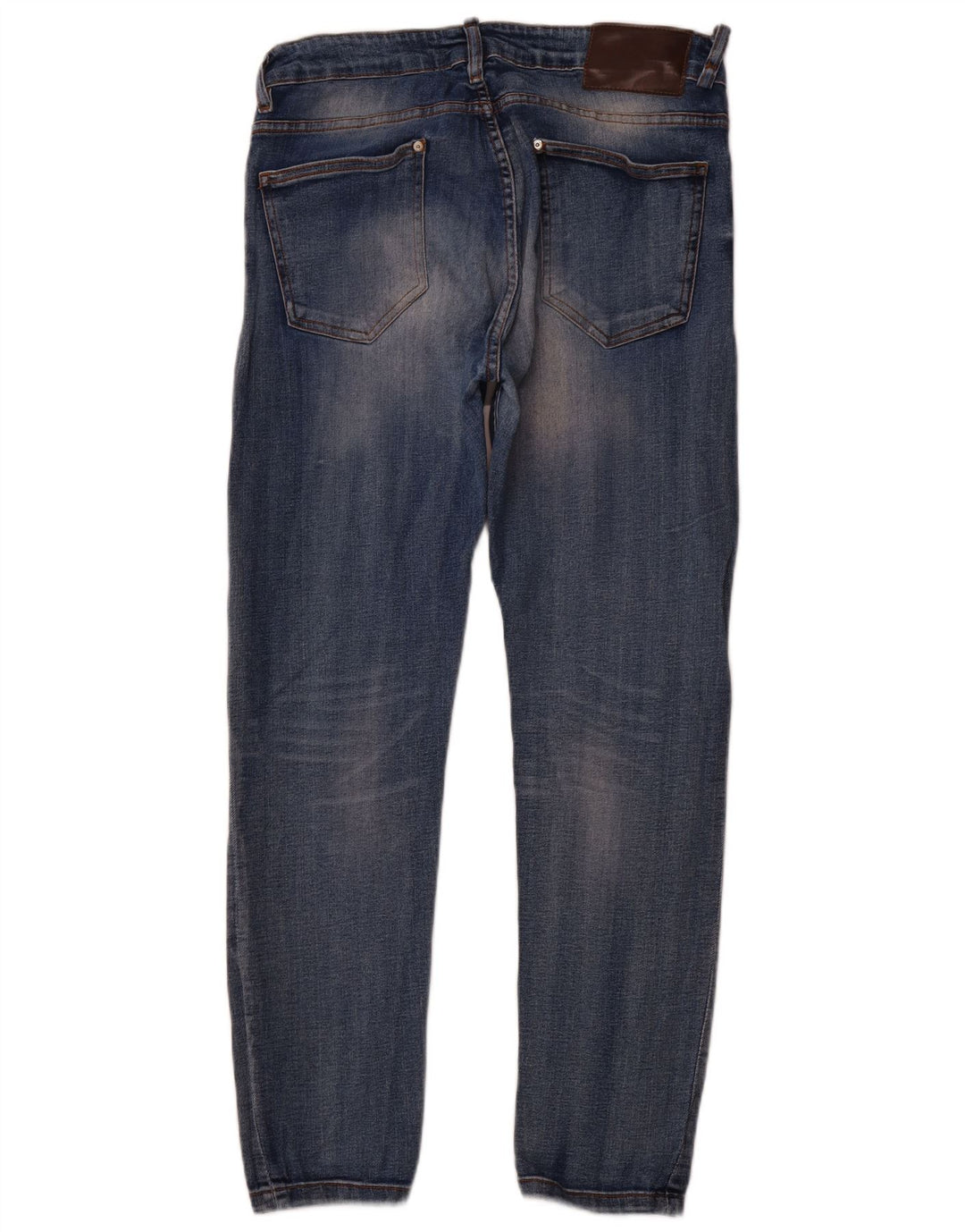 Jeans slim da uomo ZARA EU 44 Large W34 L29 Cotone blu