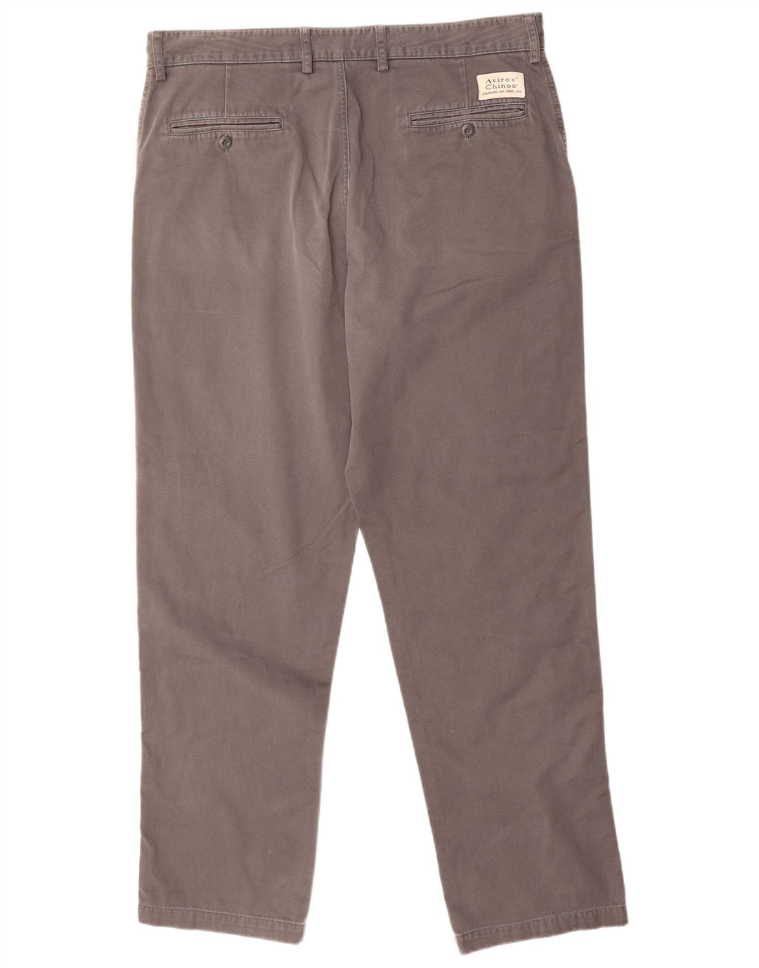 AVIREX Mens Slim Chino Trousers W36 L34  Grey Cotton