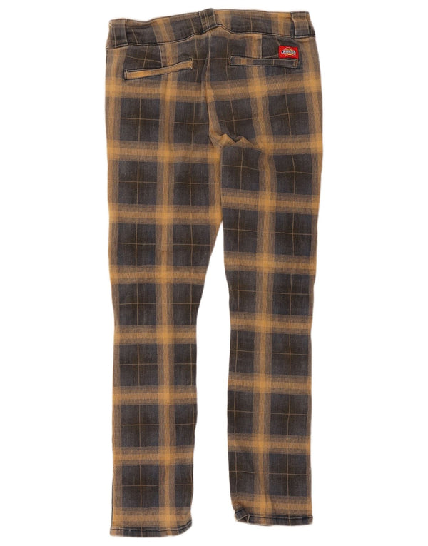 Pantaloni chino slim da uomo Dickies US 5 medi W27 L27 cotone a quadri blu