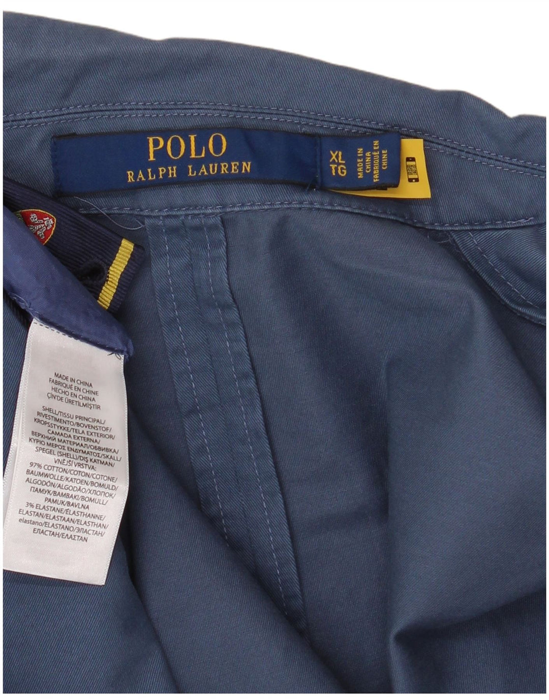 POLO RALPH LAUREN Giacca blazer a 2 bottoni da uomo UK 42 XL Cotone blu navy
