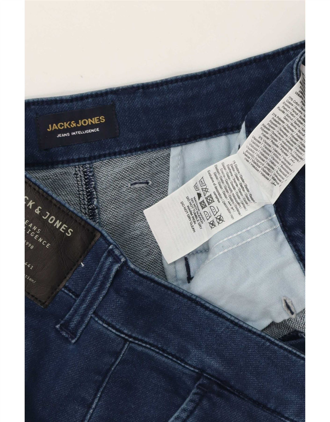 Jeans dritti da uomo Jack & Jones W34 L32 cotone blu