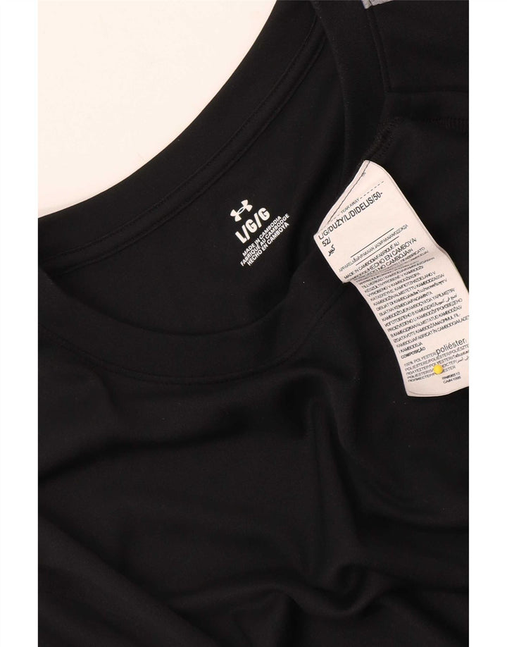 T-shirt da uomo Under Armour Top Large in poliestere color block nero