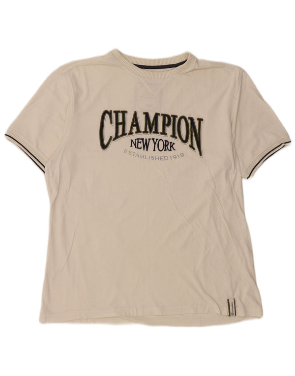 T-shirt grafica da donna Champion Top UK 18 XL Bianca