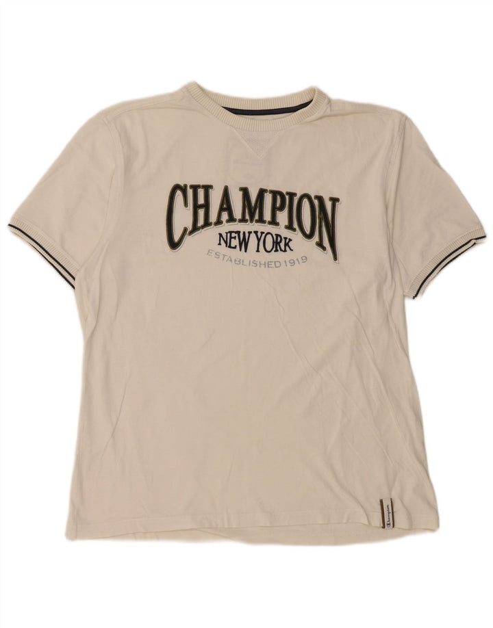 T-shirt grafica da donna Champion Top UK 18 XL Bianca