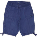 TOMMY HILFIGER Womens Bermuda Shorts Large W32  Blue Cotton Vintage Tommy Hilfiger and Second-Hand Tommy Hilfiger from Messina Hembry 