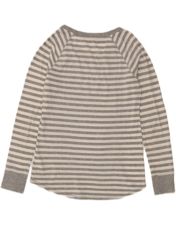 Gap Maglia da donna a maniche lunghe UK 6 XS Cotone a righe grigie