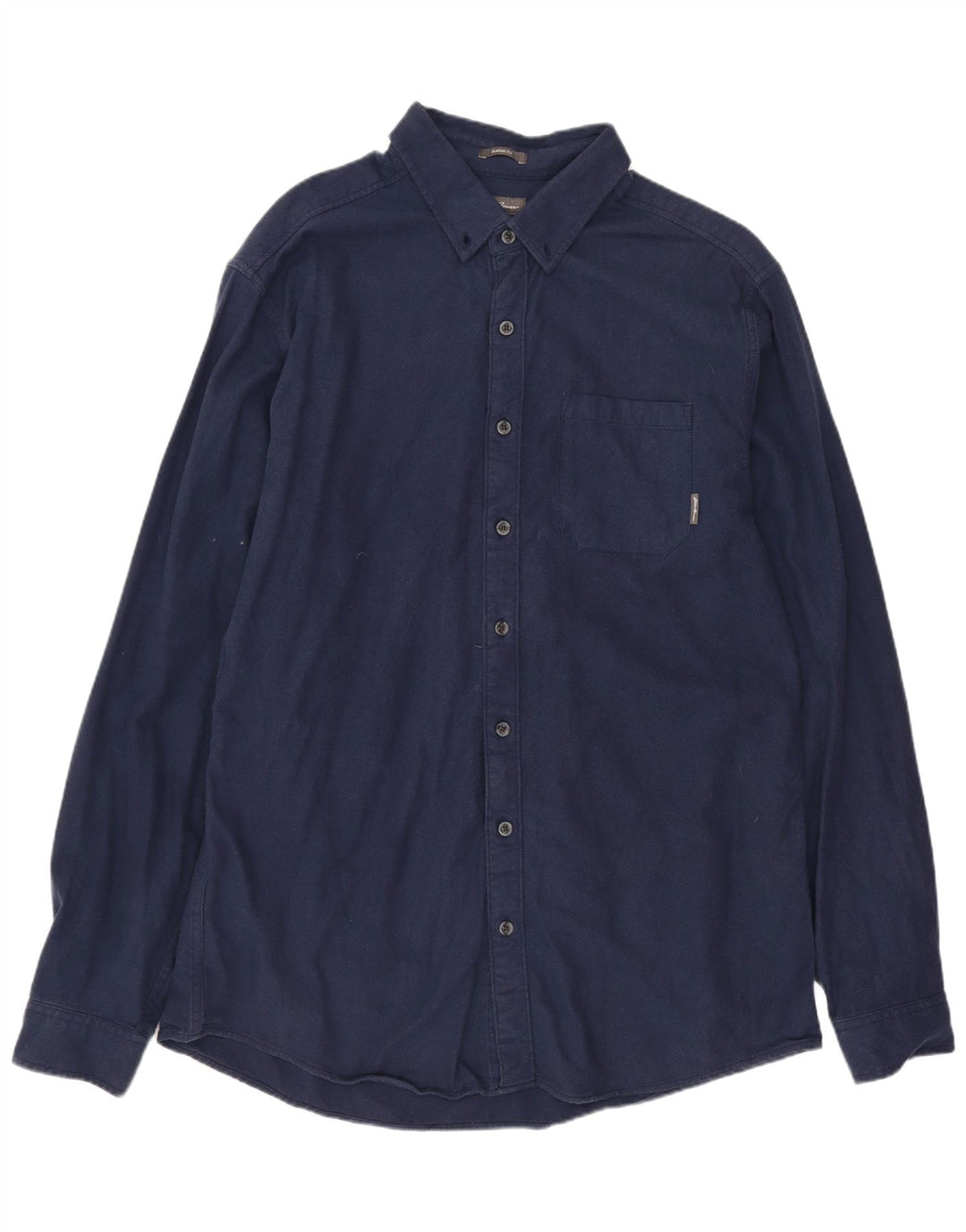 Eddie Bauer Camicia da uomo alta in flanella dalla vestibilità classica, grande in cotone blu navy