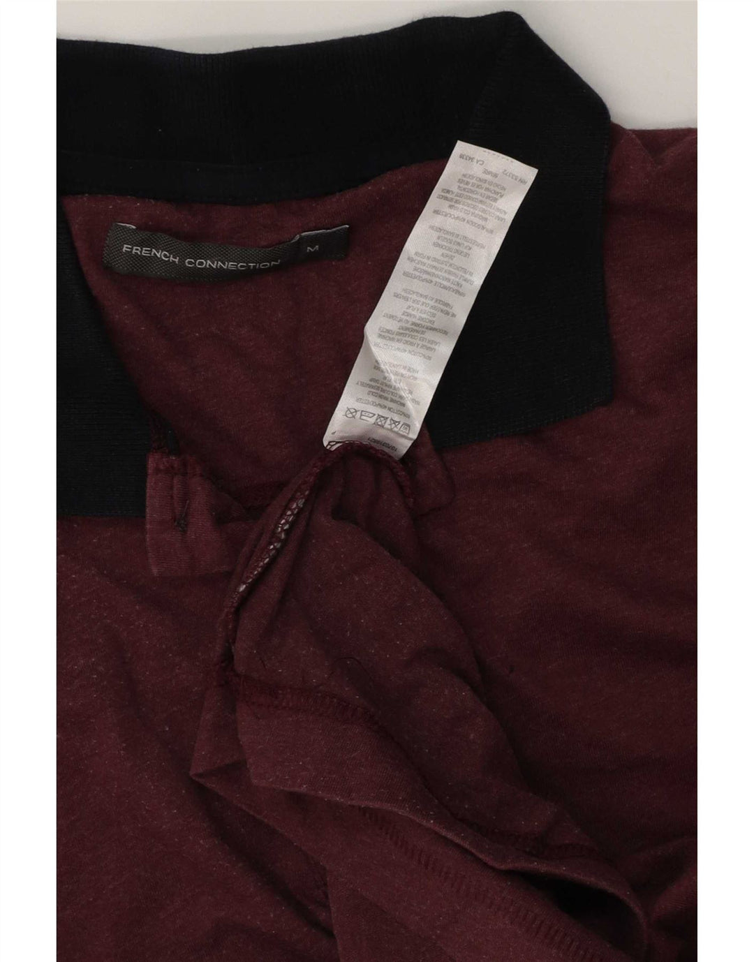Polo da rugby da uomo French Connection in cotone bordeaux medio