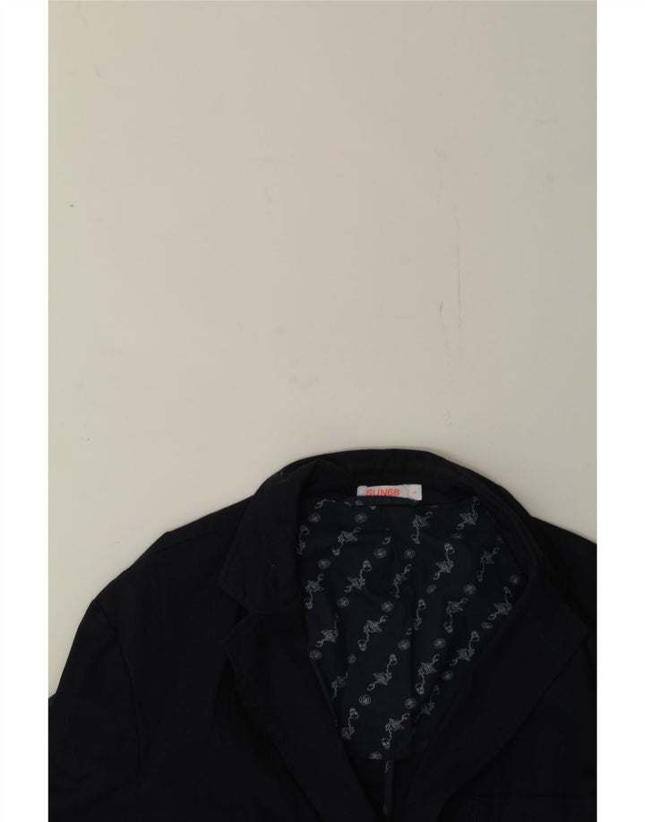 SUN68 Mens 2 Button Blazer Jacket UK 40 Large Navy Blue Cotton Vintage Sun68 and Second-Hand Sun68 from Messina Hembry 
