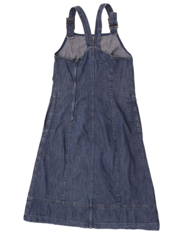 Benetton Abito in denim senza maniche da donna UK 12 Medio Blu navy Cotone