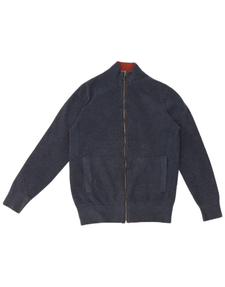 Maglione cardigan da uomo Marks & Spencer medio poliestere blu navy