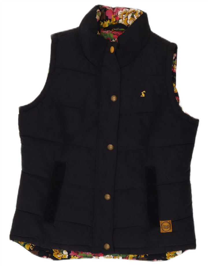 Gilet imbottito da donna Joules UK 12 medio blu navy poliestere