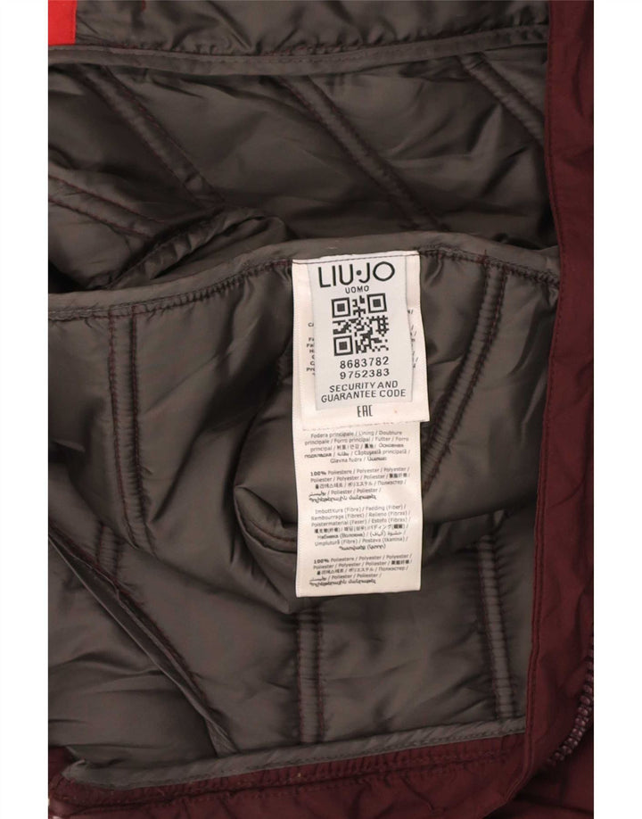 Giacca imbottita con cappuccio da uomo Liu Jo UK 38 Bordeaux medio Poliestere