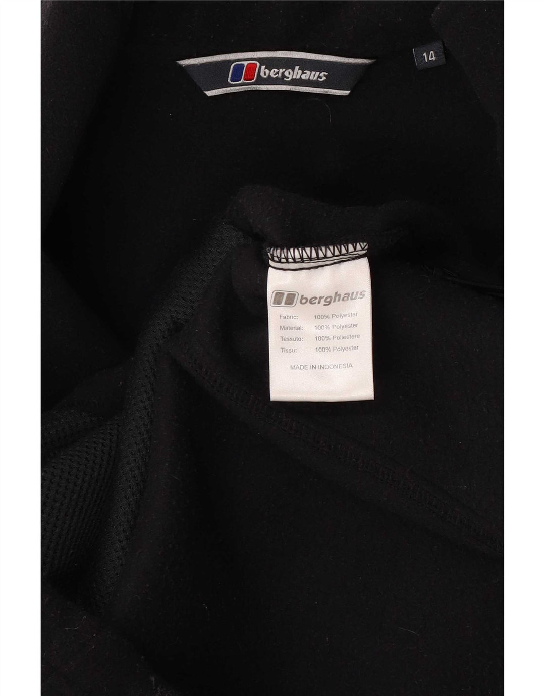 Gilet in pile da donna Berghaus UK 14 grande poliestere nero