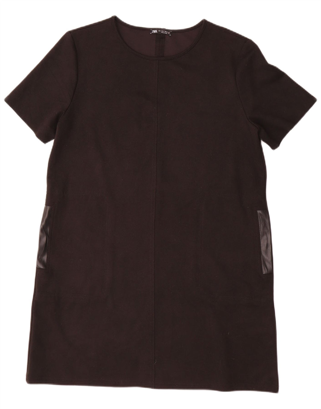 Abito a trapezio da donna Zara UK 16 grande poliestere nero