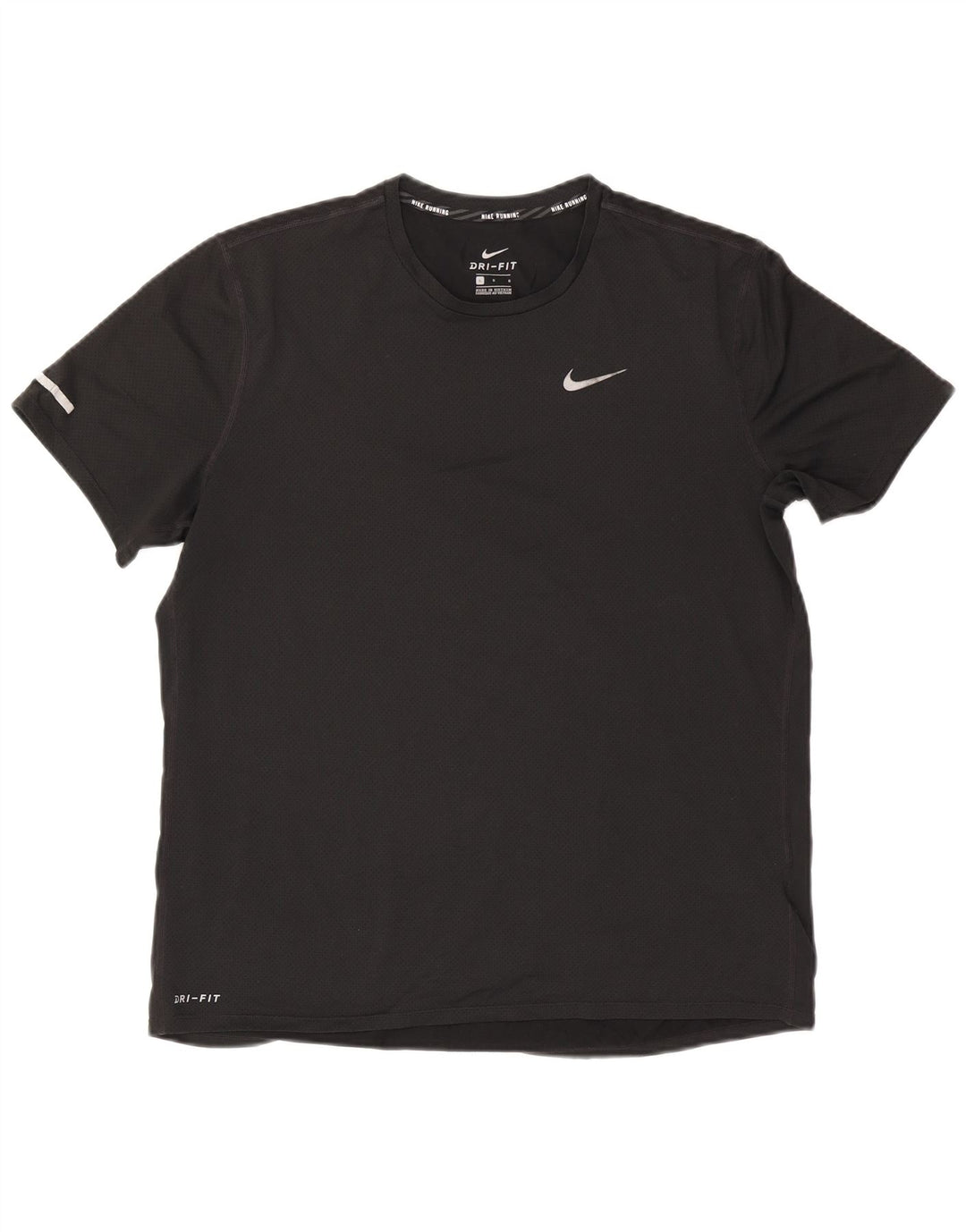 T-shirt Nike Dri Fit da uomo, grande, in poliestere nero